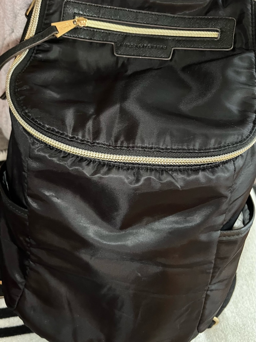 Aimee Kestenberg Black Women's Nylon Zip-Top Backpack